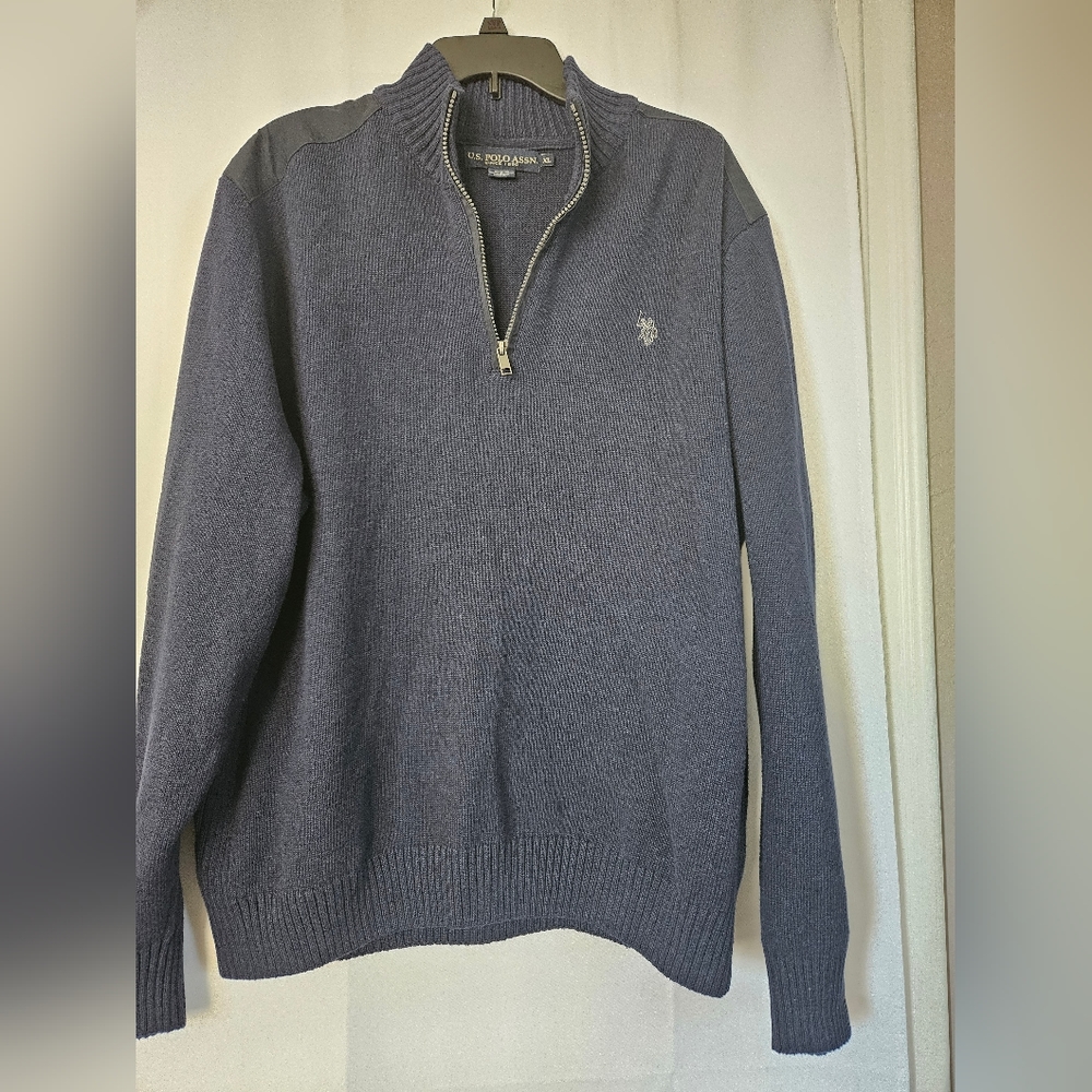 US Polo Association quarter zip pullover navy sweater size XL - Picture 1 of 9